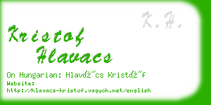 kristof hlavacs business card